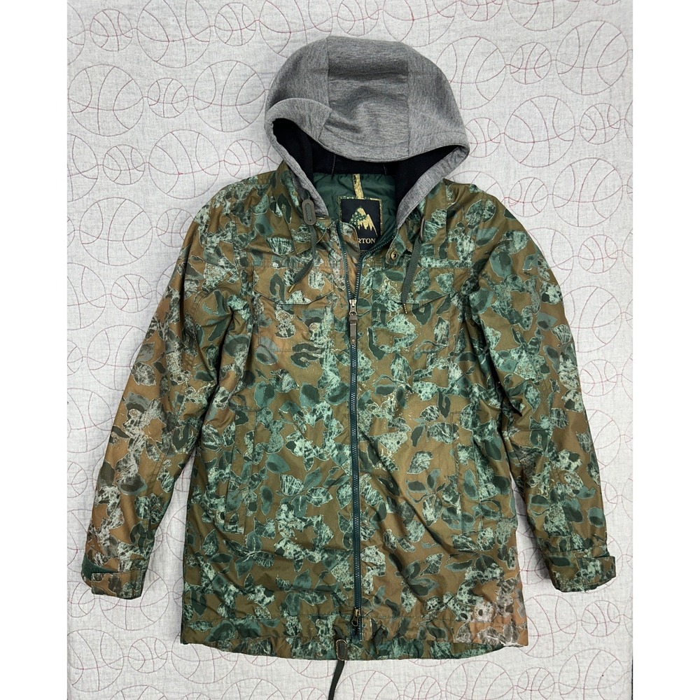 Burton DryRide Snowboard Jacket Green Camo Mountain Dew / Women's Medium